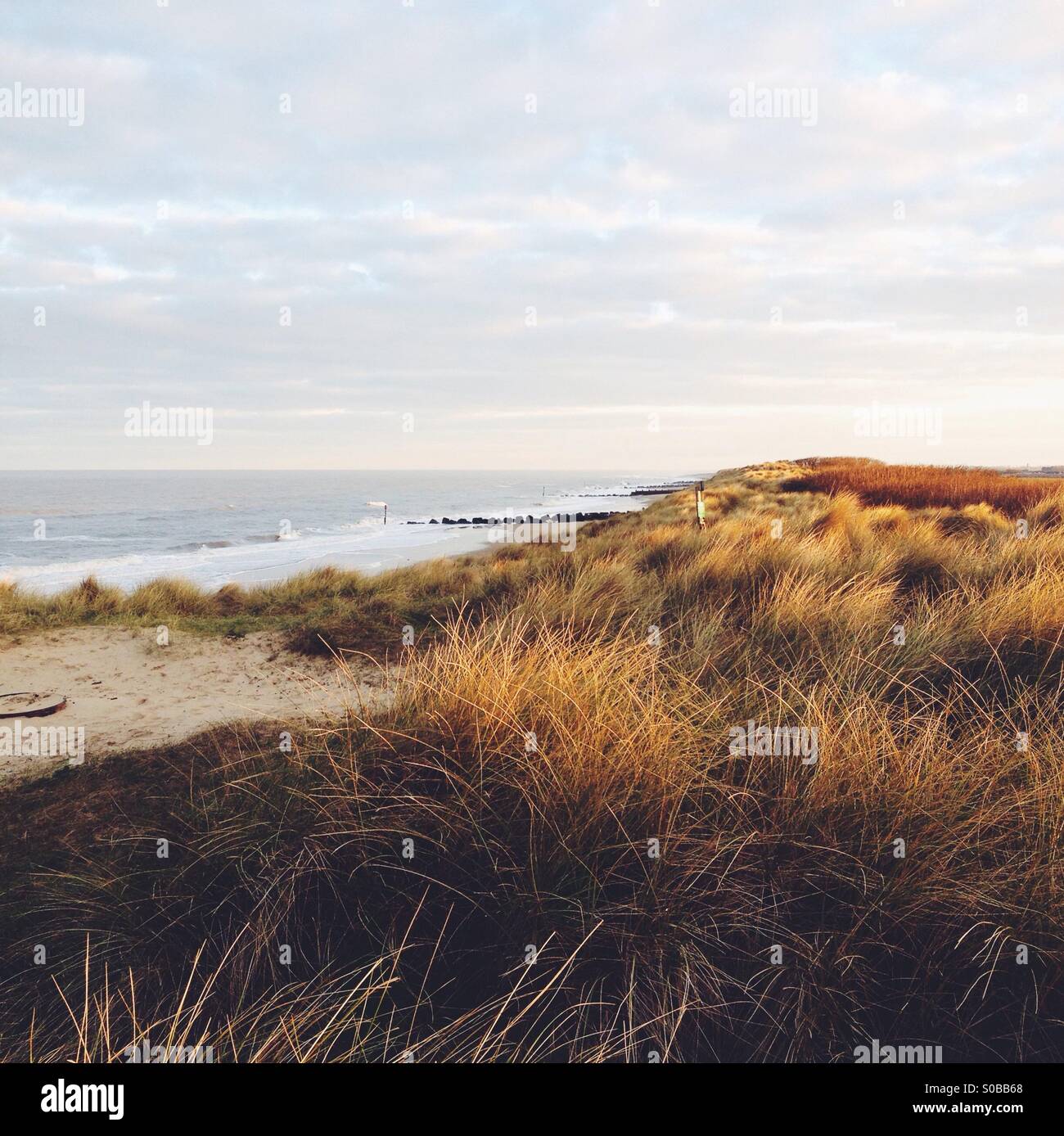 Spiaggia di Norfolk Foto Stock