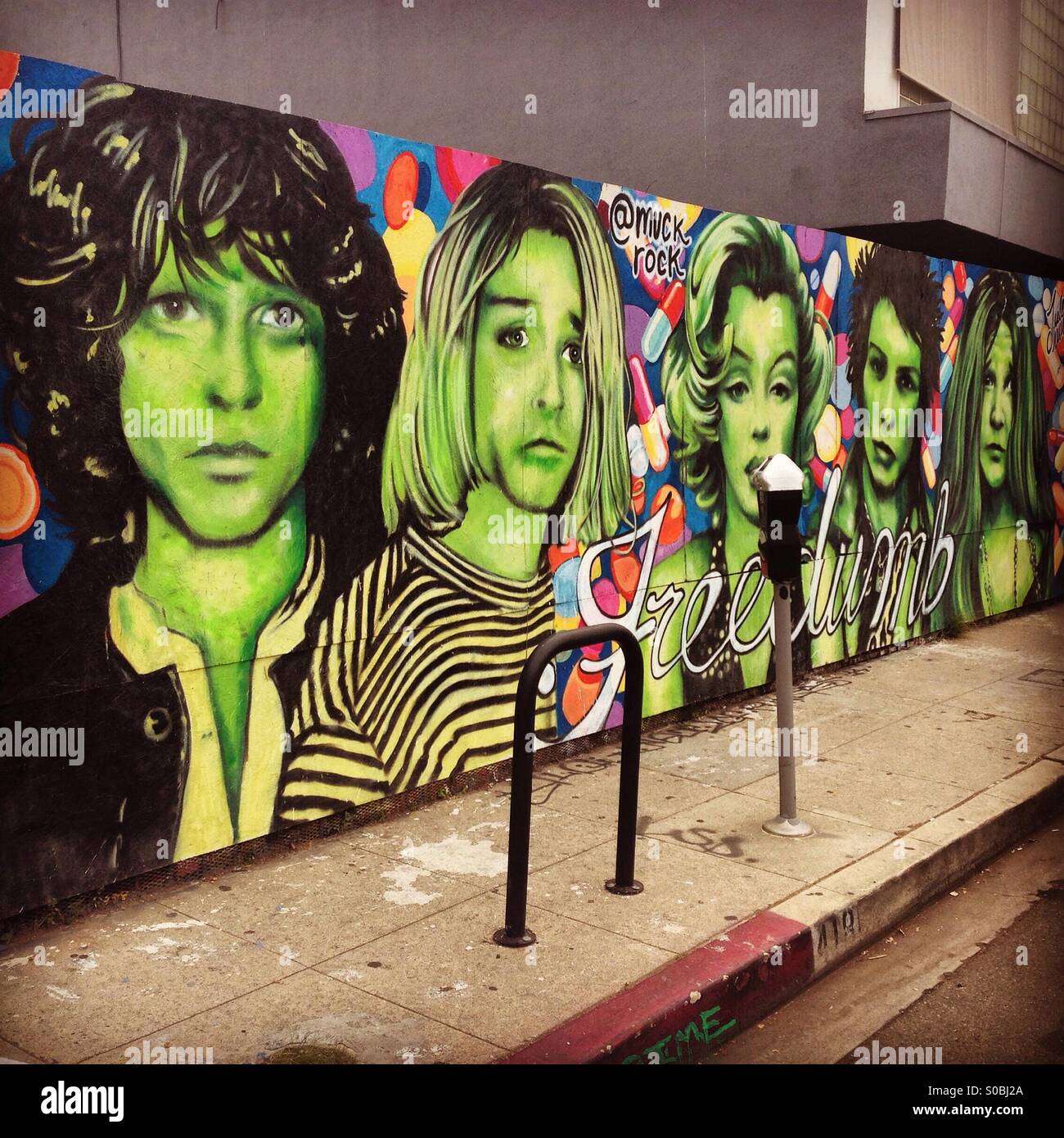 Leggende del Rock Street Art Foto Stock