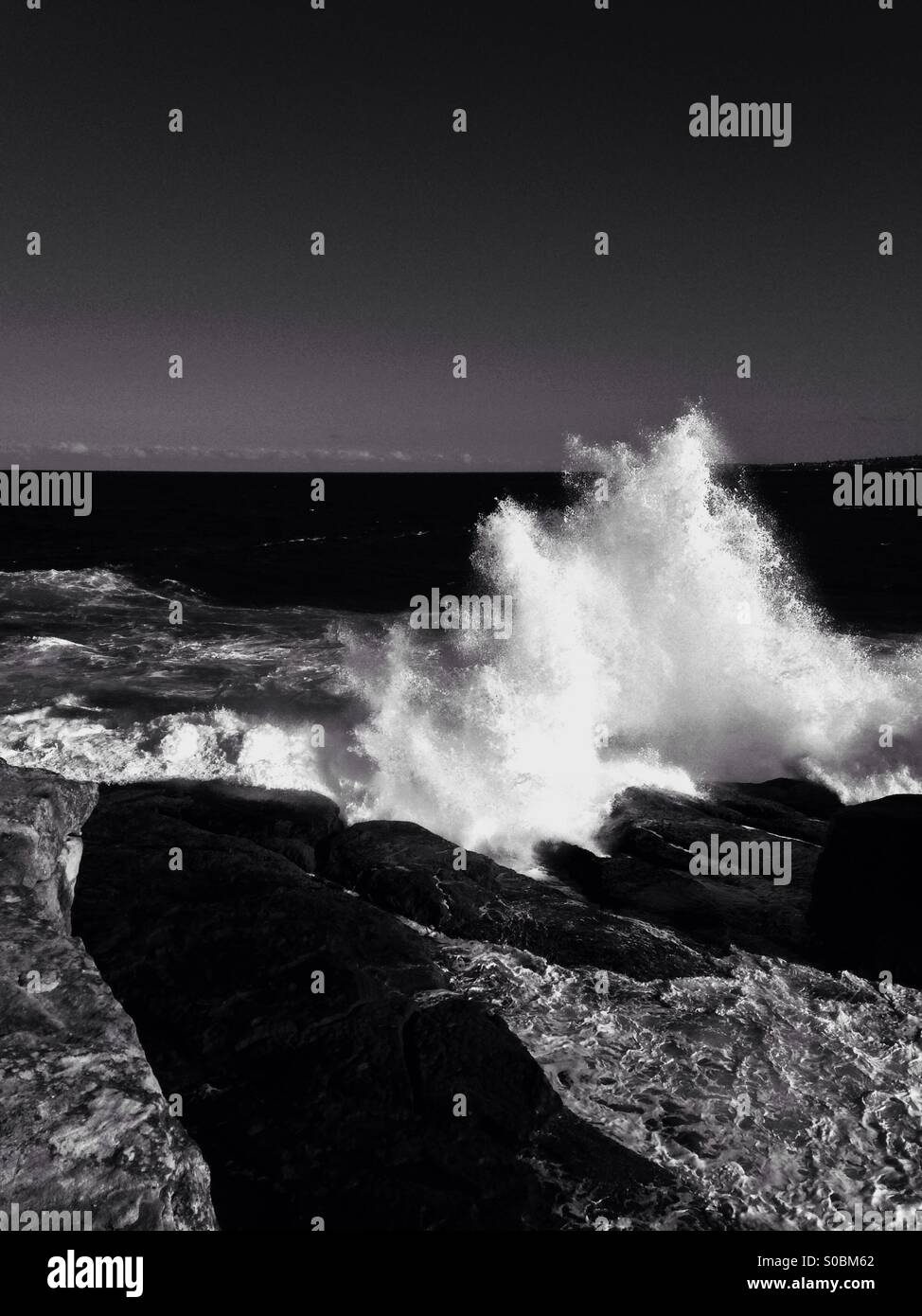 Dark Ocean Spray Foto Stock