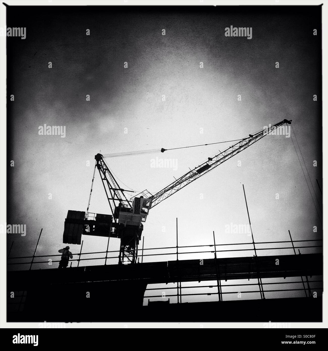 Sito in costruzione a Hackney Londra Foto Stock