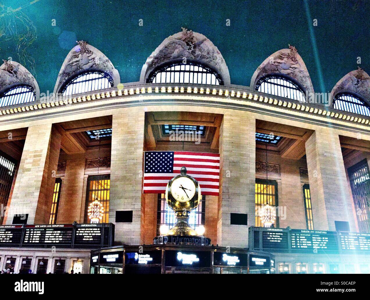 Grand Central Terminal, NYC - Immagine stock catturata con smartphone