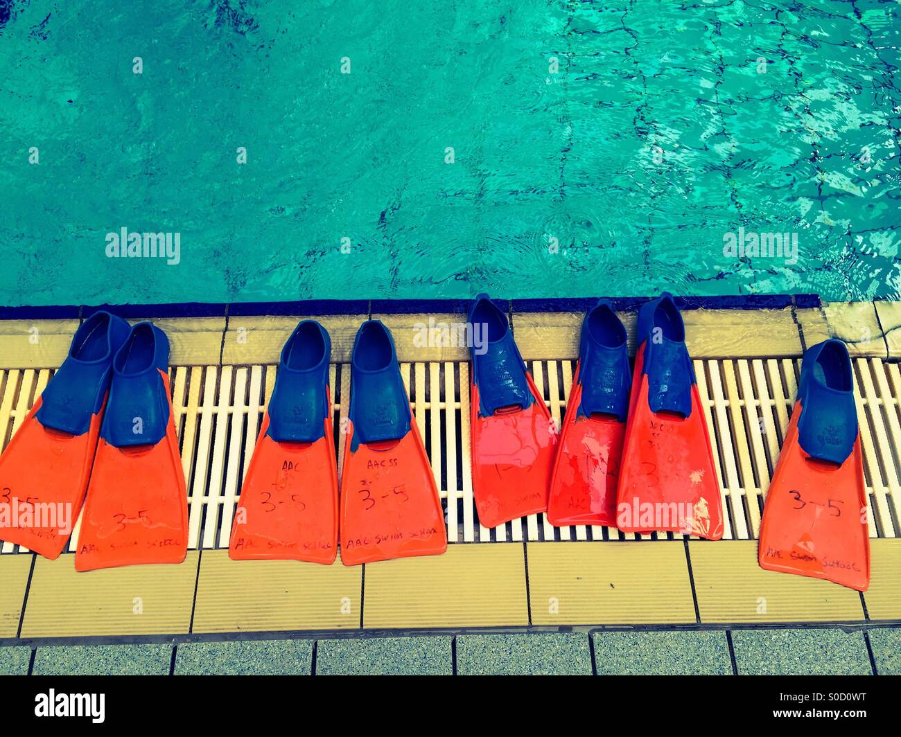 Lezione di nuoto Foto Stock