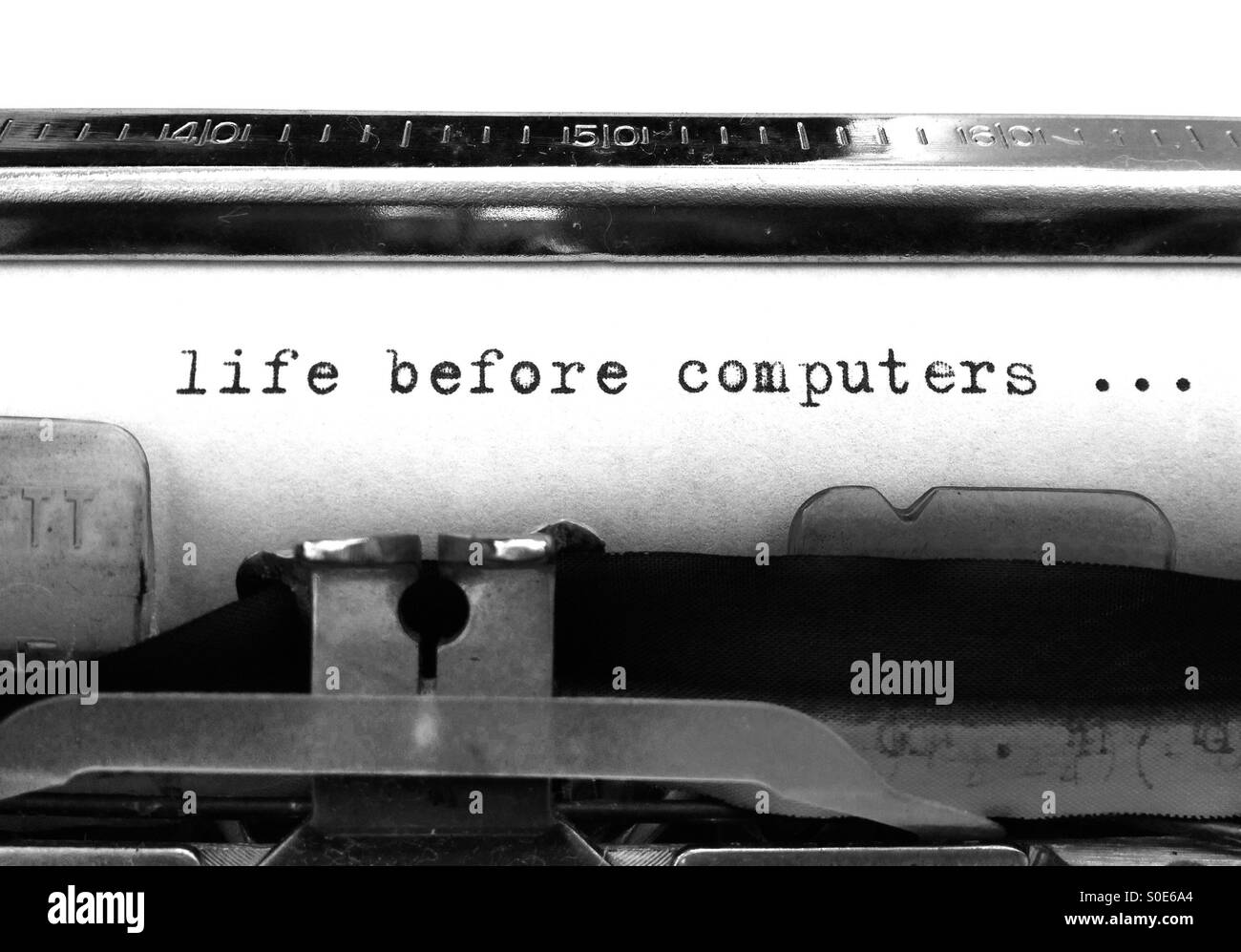 Nastri inchiostratori per macchine da scrivere con le parole la vita prima dei calcolatori Foto Stock