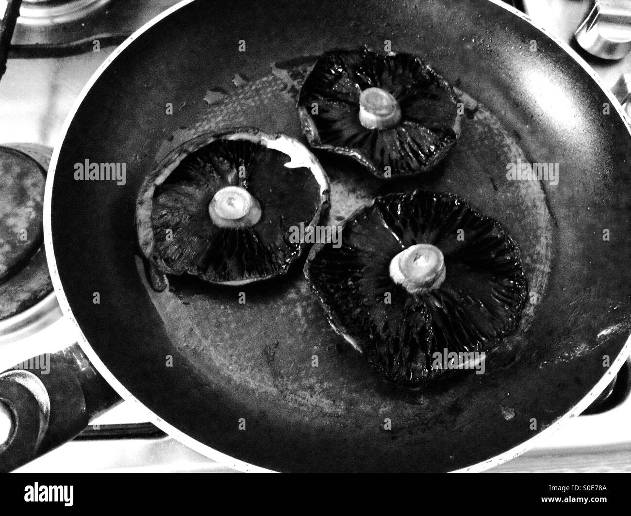 Funghi champignon soffritto Foto Stock