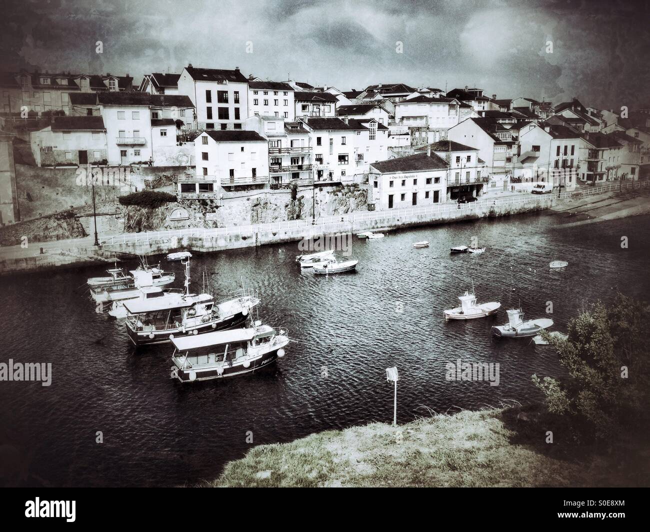 Porto di Tapia de Casariego nelle Asturie, Spagna Foto Stock