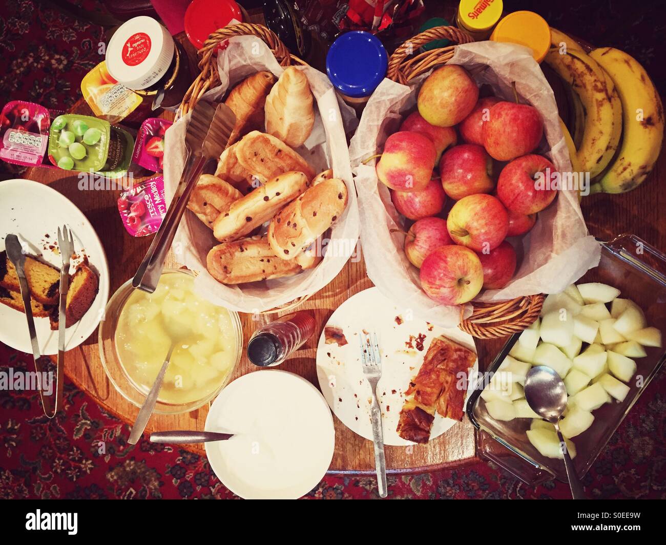 La deliziosa colazione a buffet Foto Stock