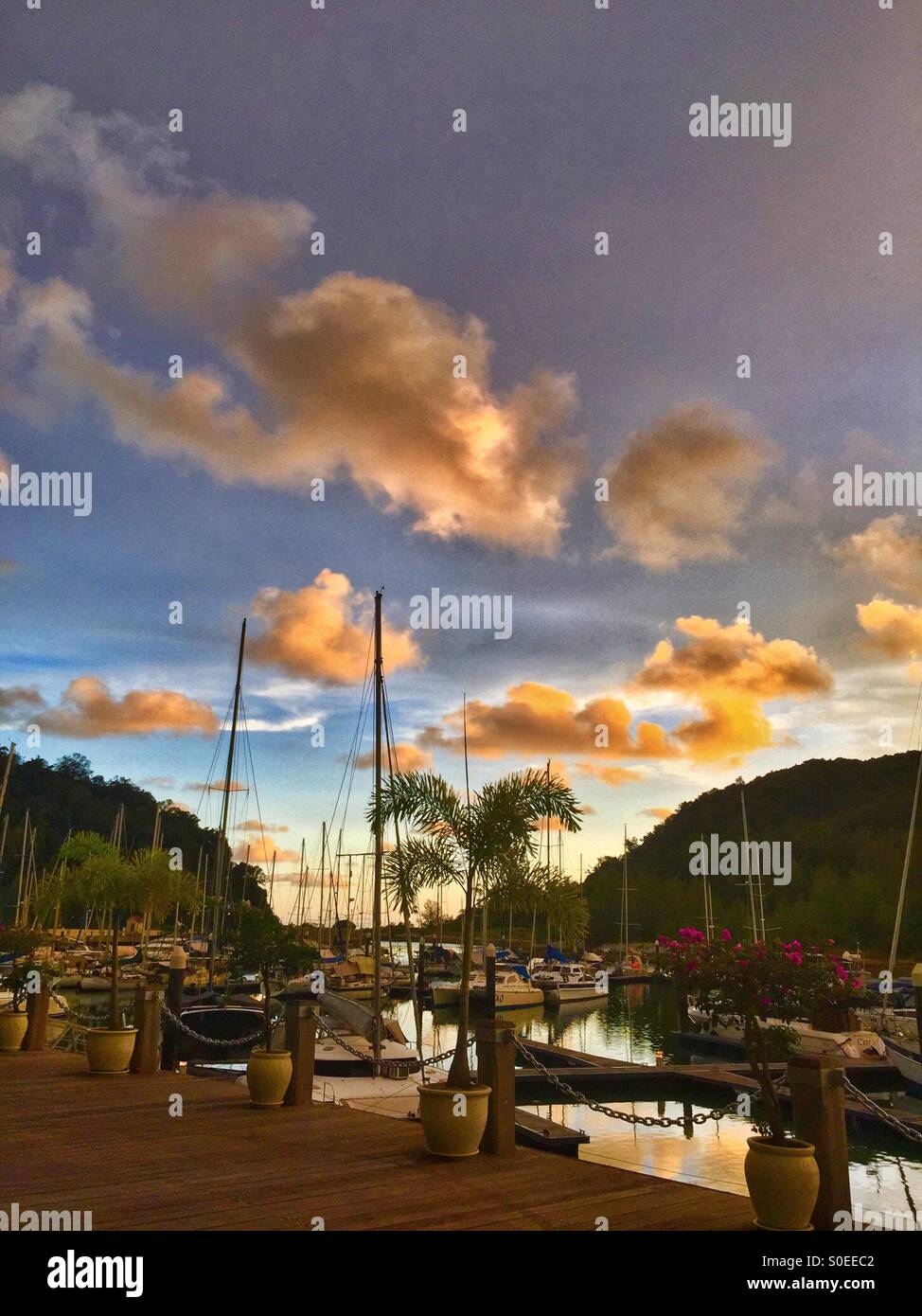 Rebak Marina. - Immagine stock catturata con smartphone