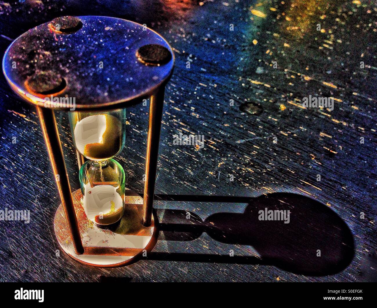Uovo /tea timer e ombra Foto Stock