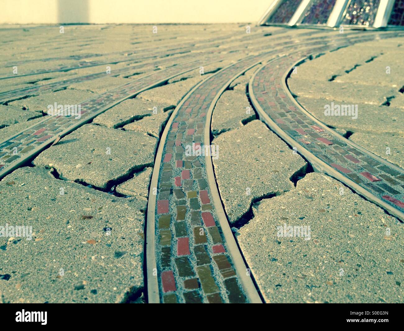 Arte del mosaico - Immagine stock catturata con smartphone