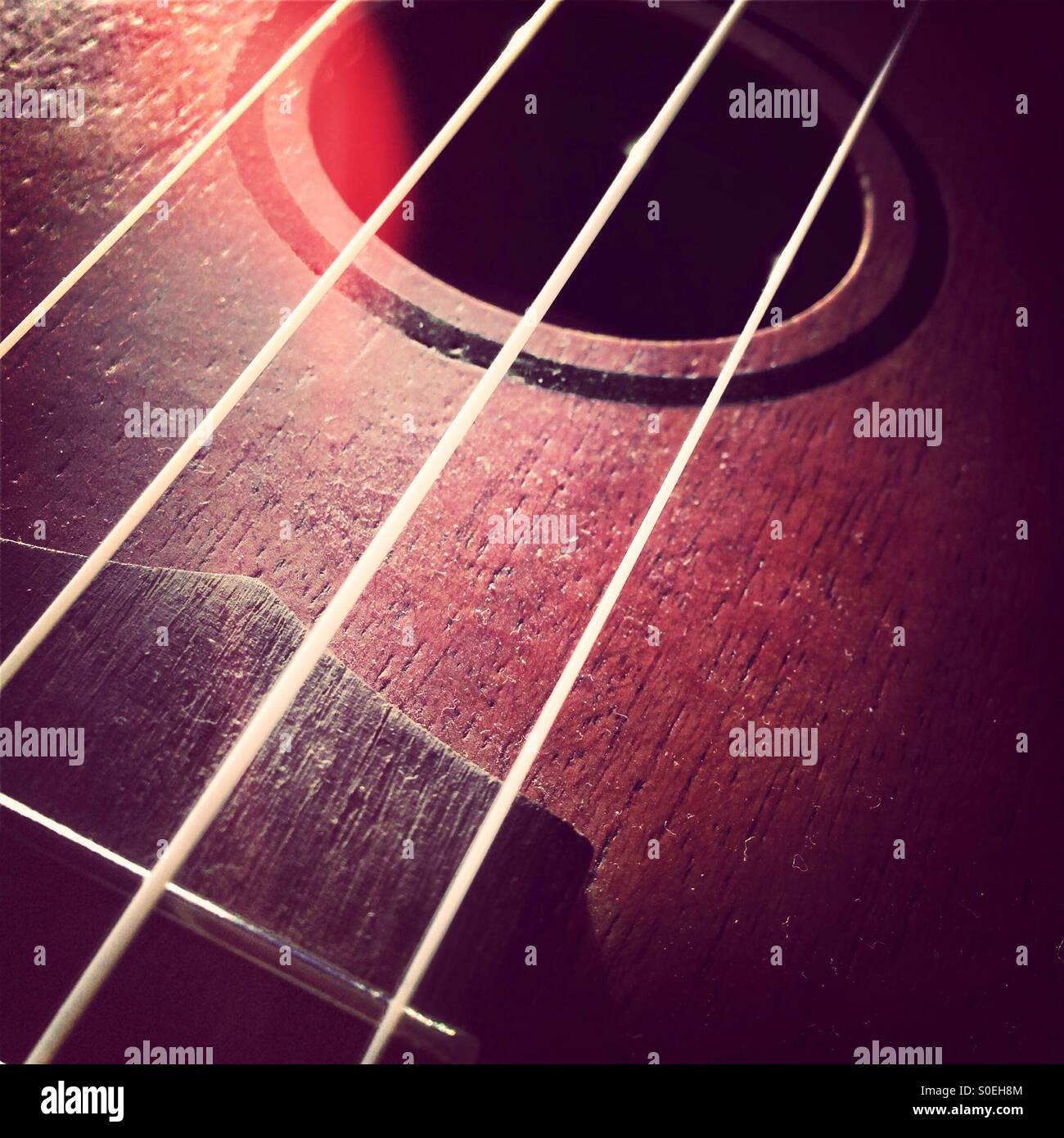 Ukulele - Immagine stock catturata con smartphone