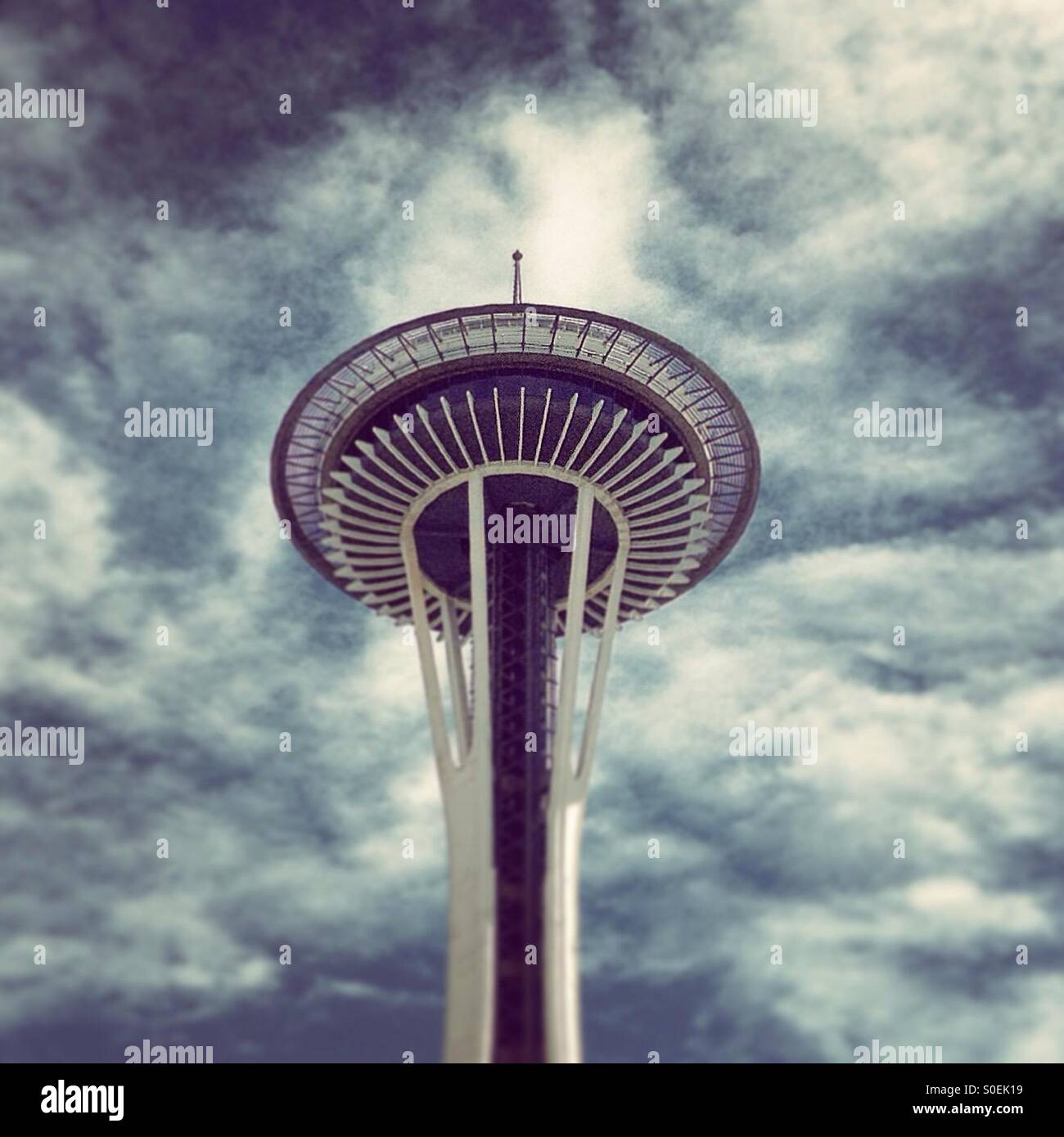 Lo Space Needle e il Seattle Foto Stock