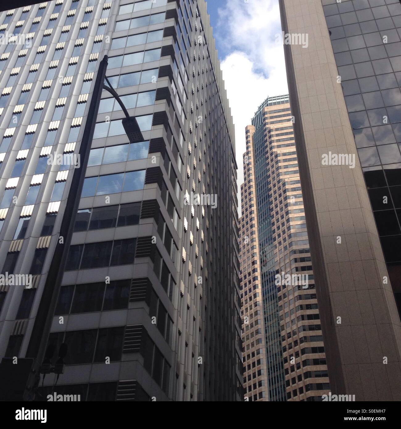 Grattacieli nel centro di Los Angeles in California - Immagine stock catturata con smartphone