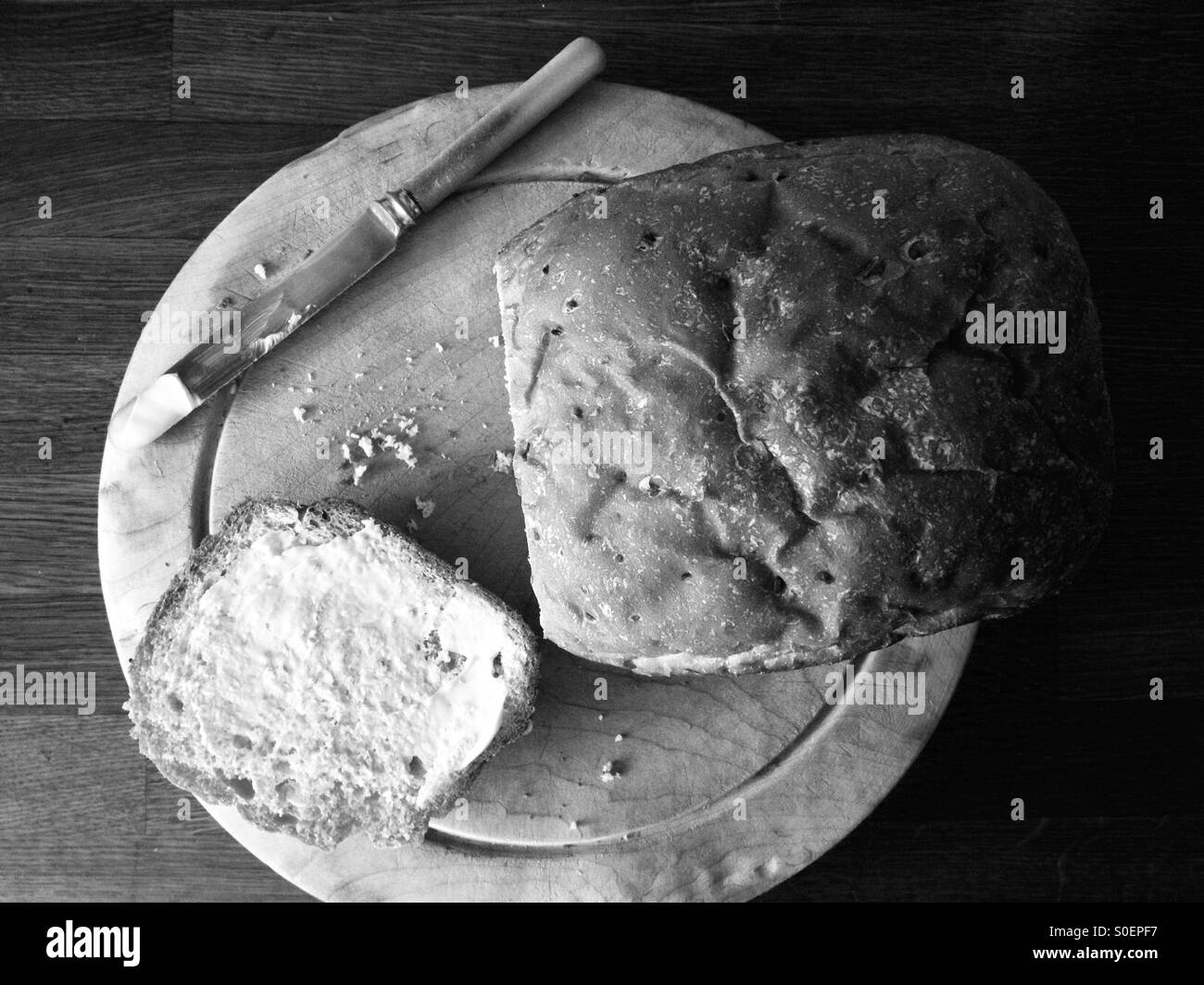 Filone di pane di cipolla Foto Stock