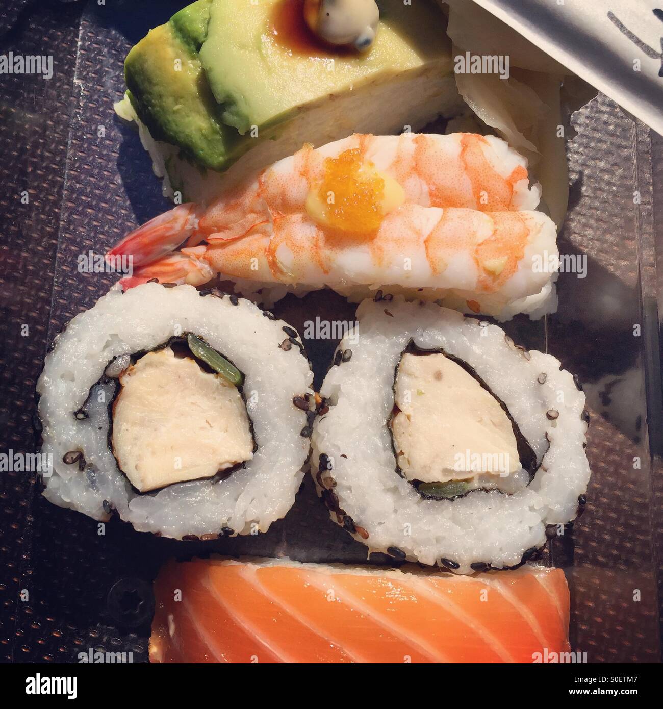 Asportare il sushi Foto Stock