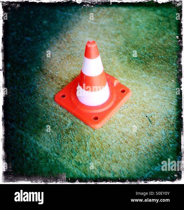 Il traffico o il cono stradale Foto Stock