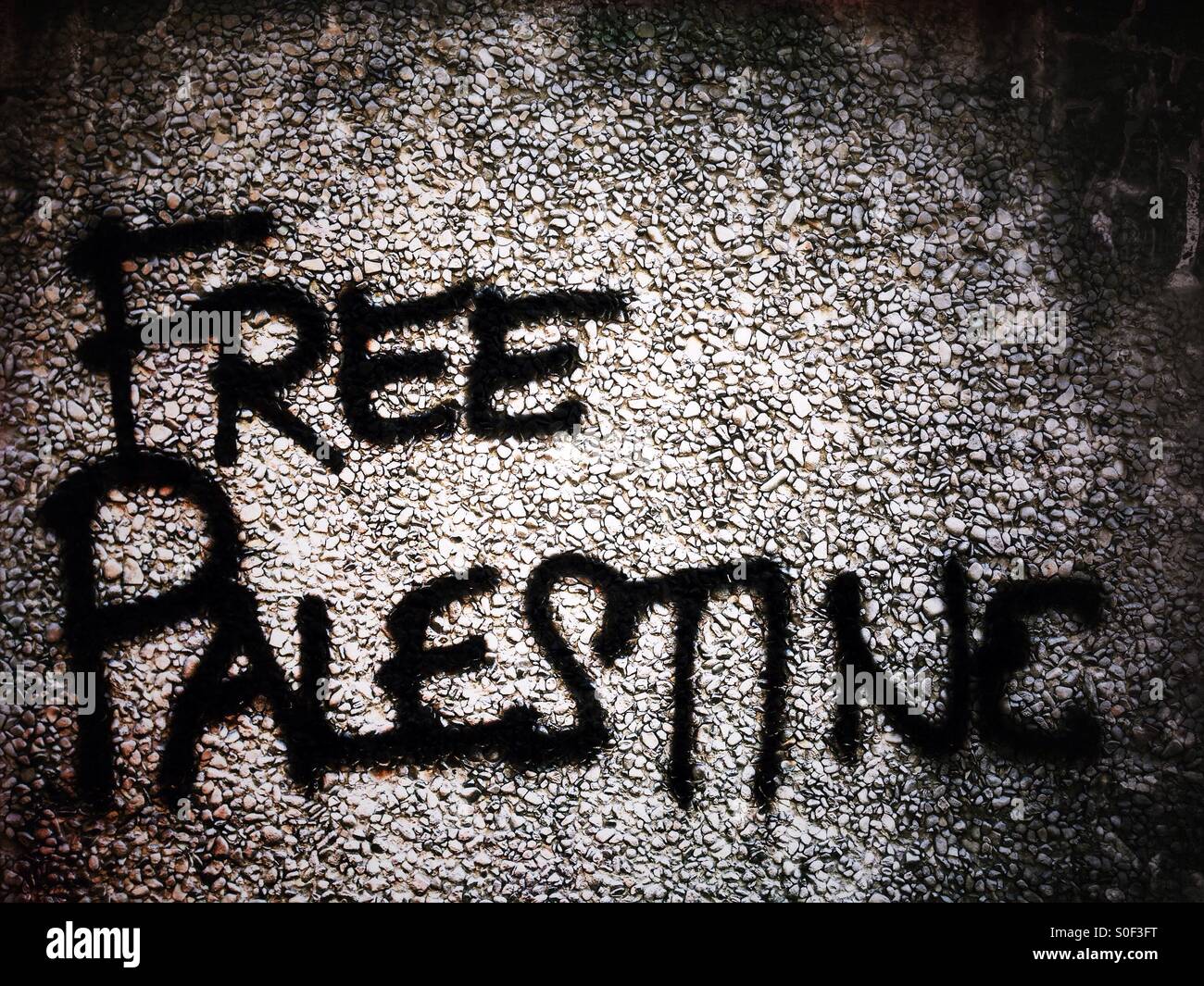 Palestina libera di Graffiti su un muro di Berlino Foto Stock