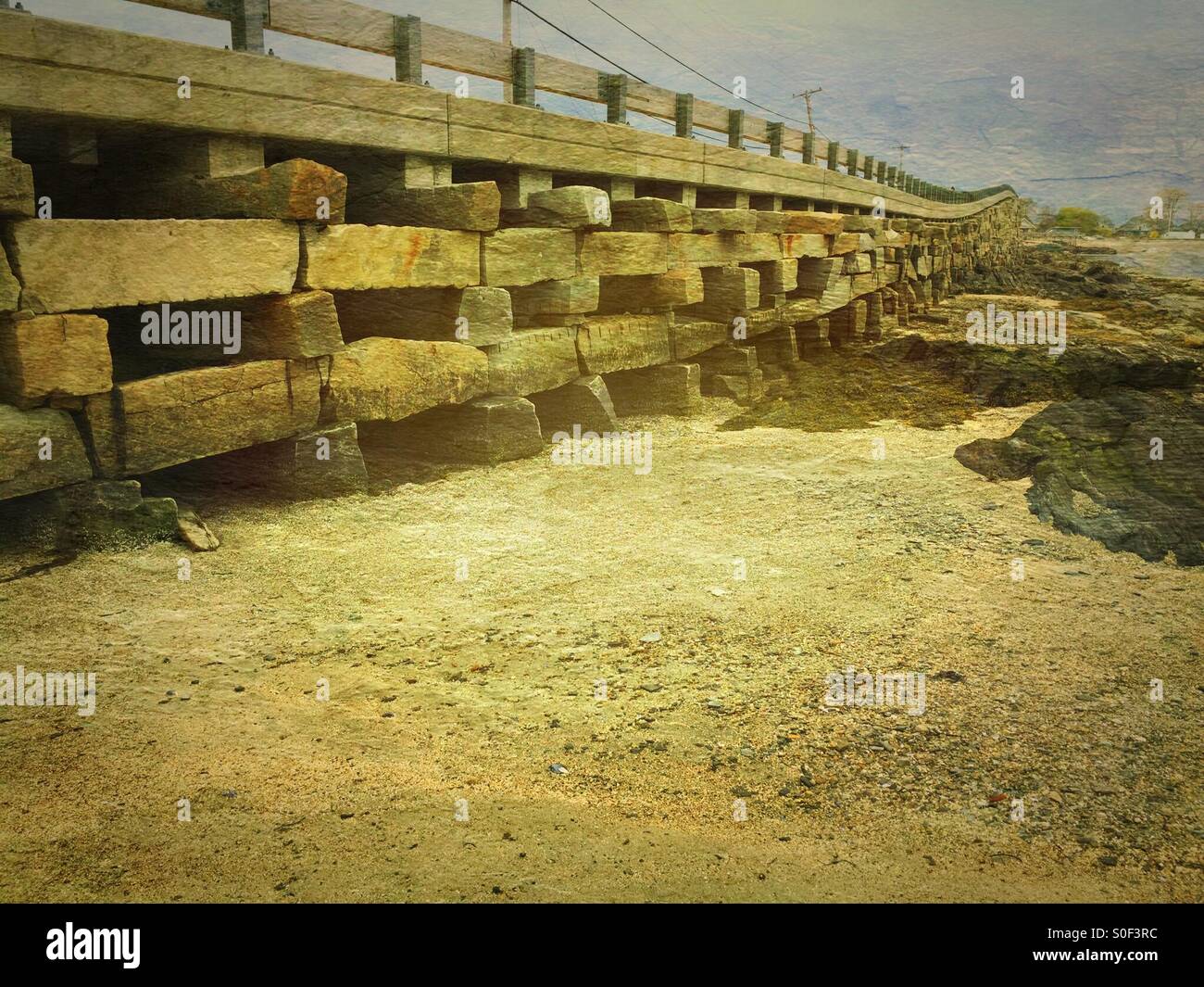 Ponte Cribstone, Bailey Island, Maine Foto Stock