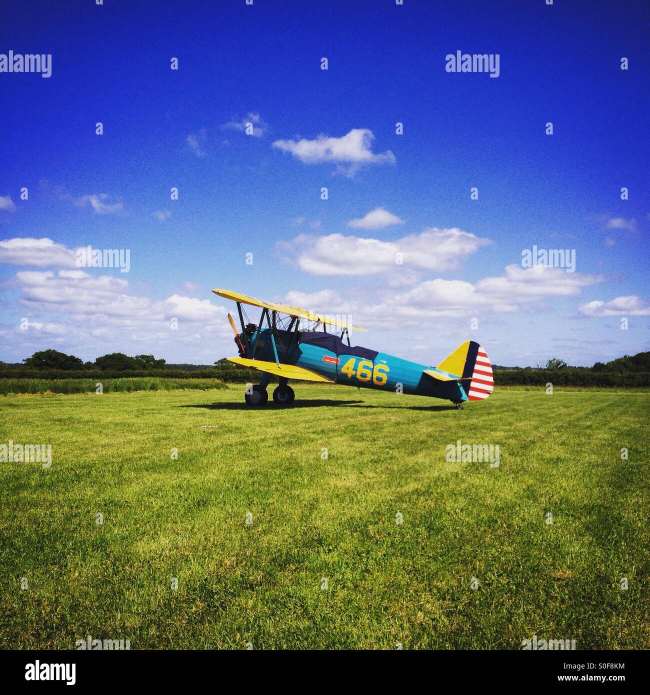 Boeing Stearman biplano Foto Stock