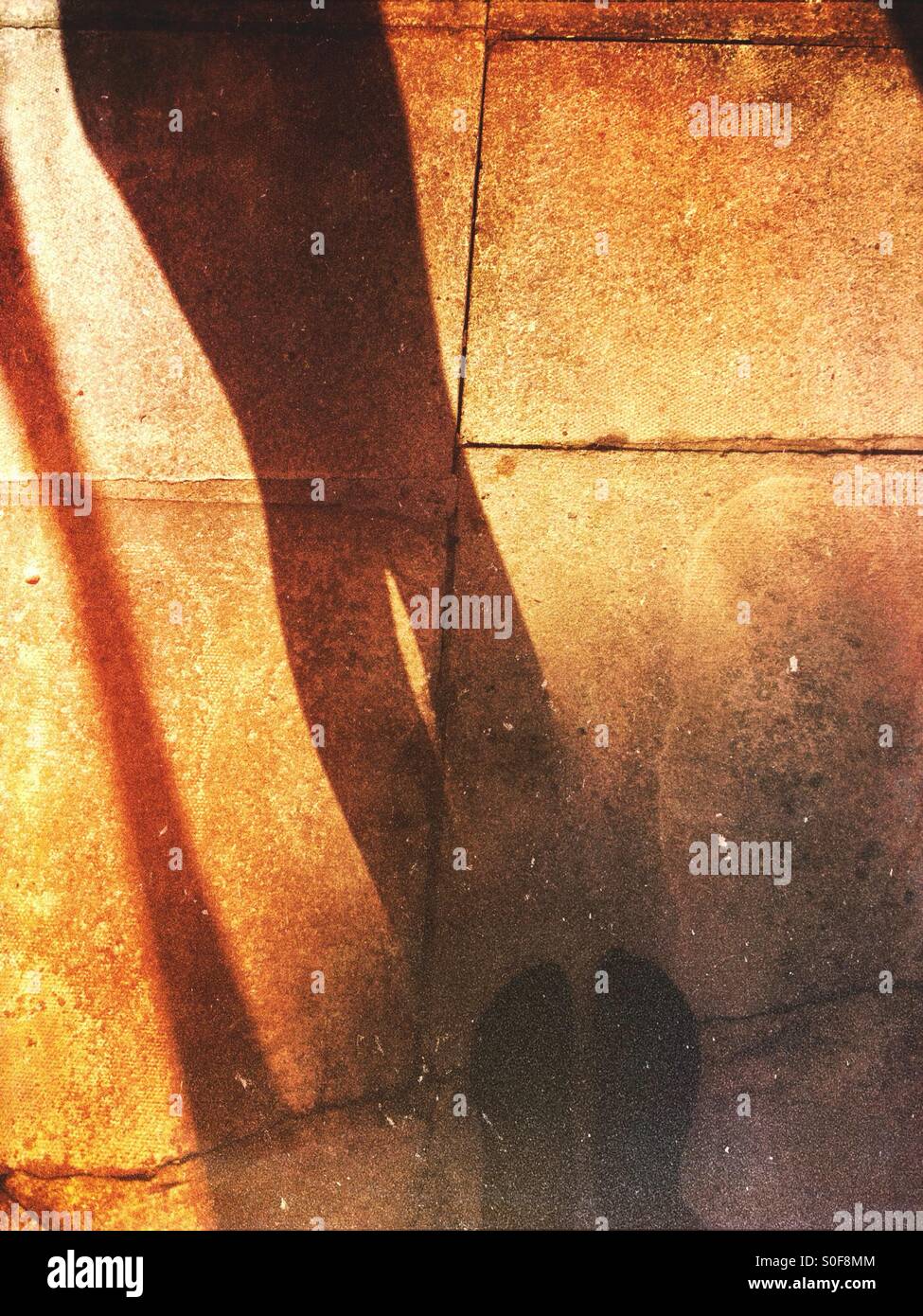 Ombra di una persona - Immagine stock catturata con smartphone