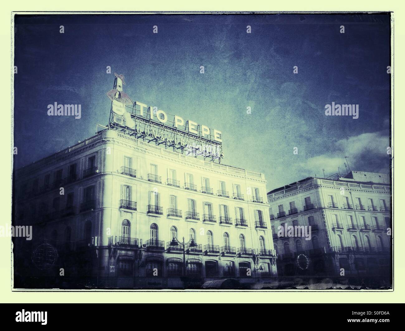 Tio Pepe Building a Madrid, Spagna Foto Stock