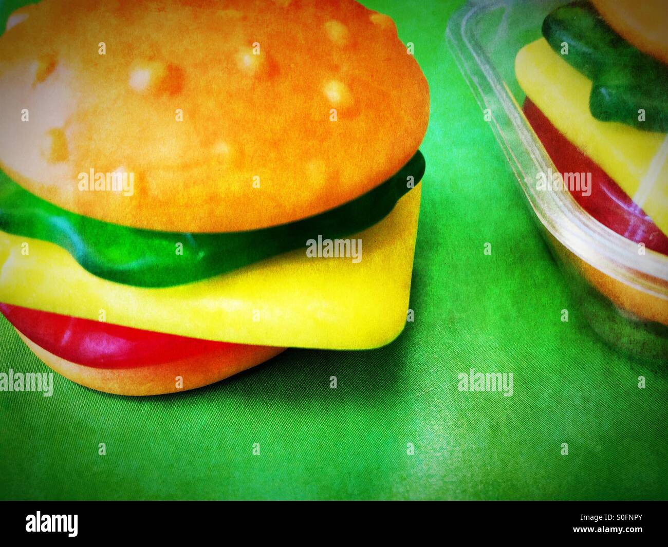 Candy hamburger Foto Stock