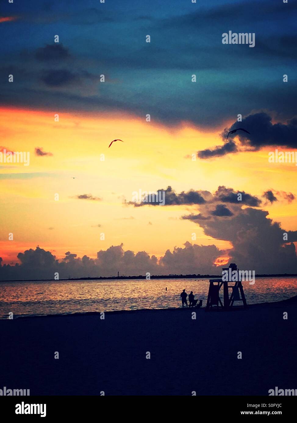 La visione di un tramonto Foto Stock