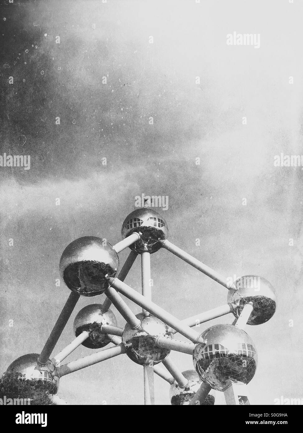 L'Atomium di Bruxelles, in Belgio Foto Stock