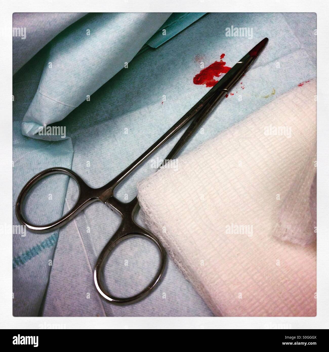 Post-chirurgica Pricedure - Immagine stock catturata con smartphone