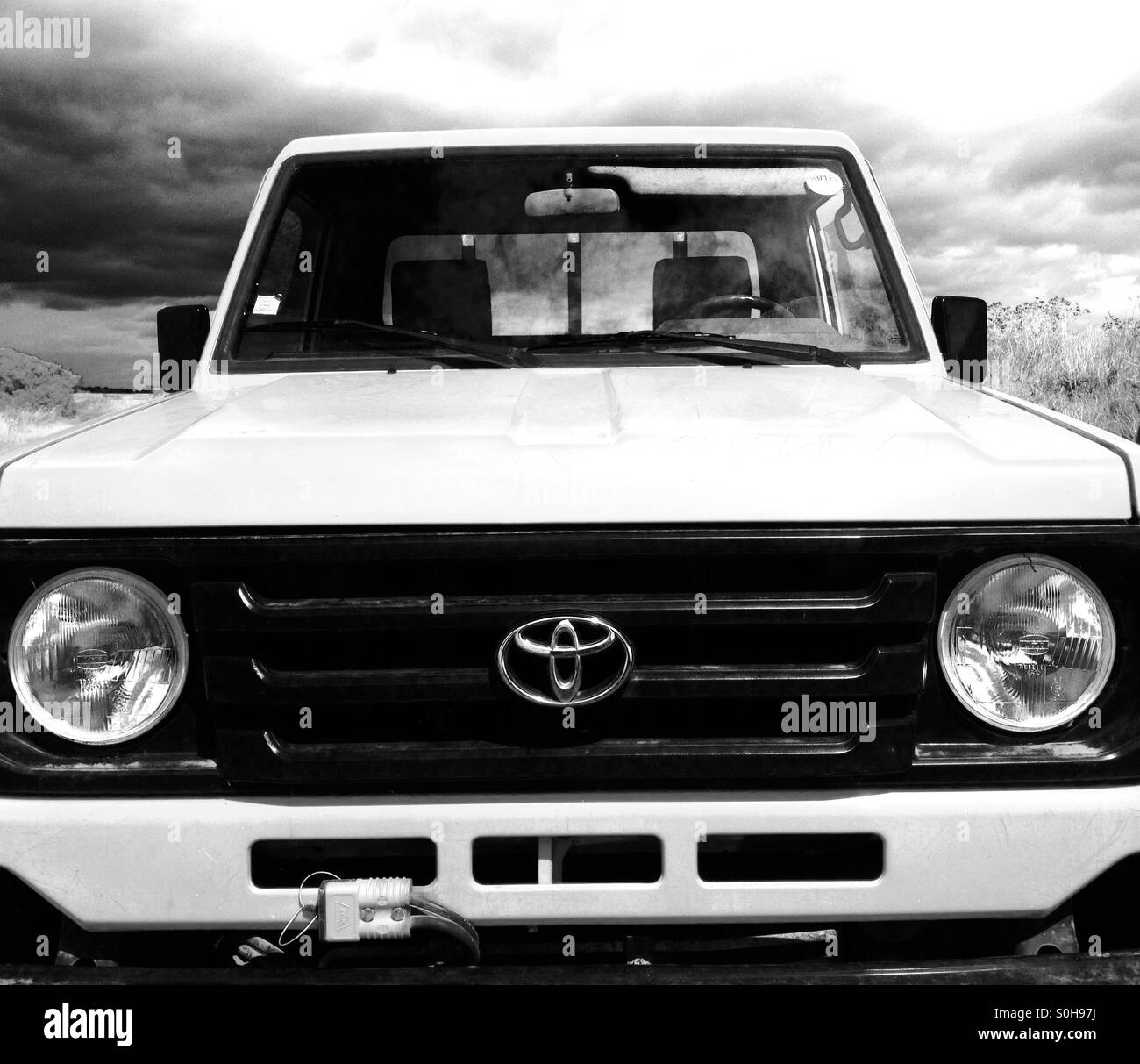 Vintage Toyota Landcruiser - Immagine stock catturata con smartphone
