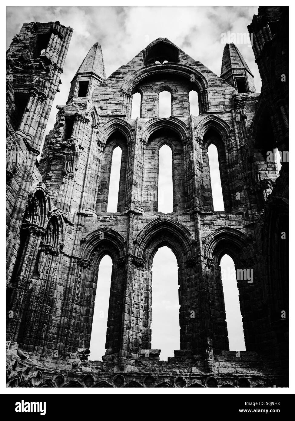 Whitby Abbey, North Yorkshire Foto Stock
