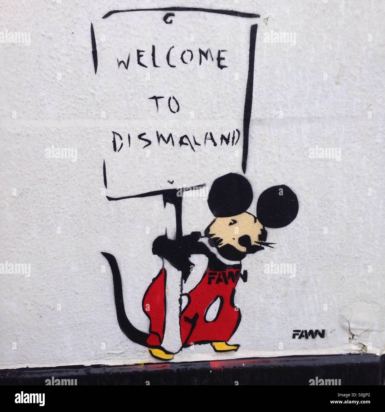 Benvenuto a Dismaland - Immagine stock catturata con smartphone
