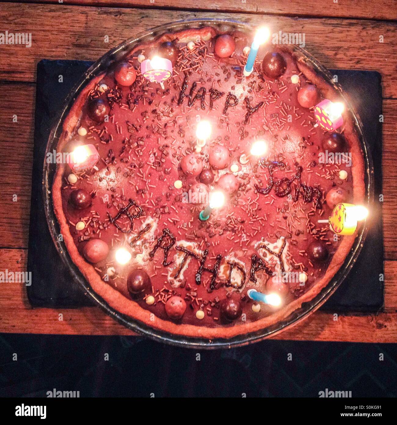 Dark Chocolate Tart Foto Stock