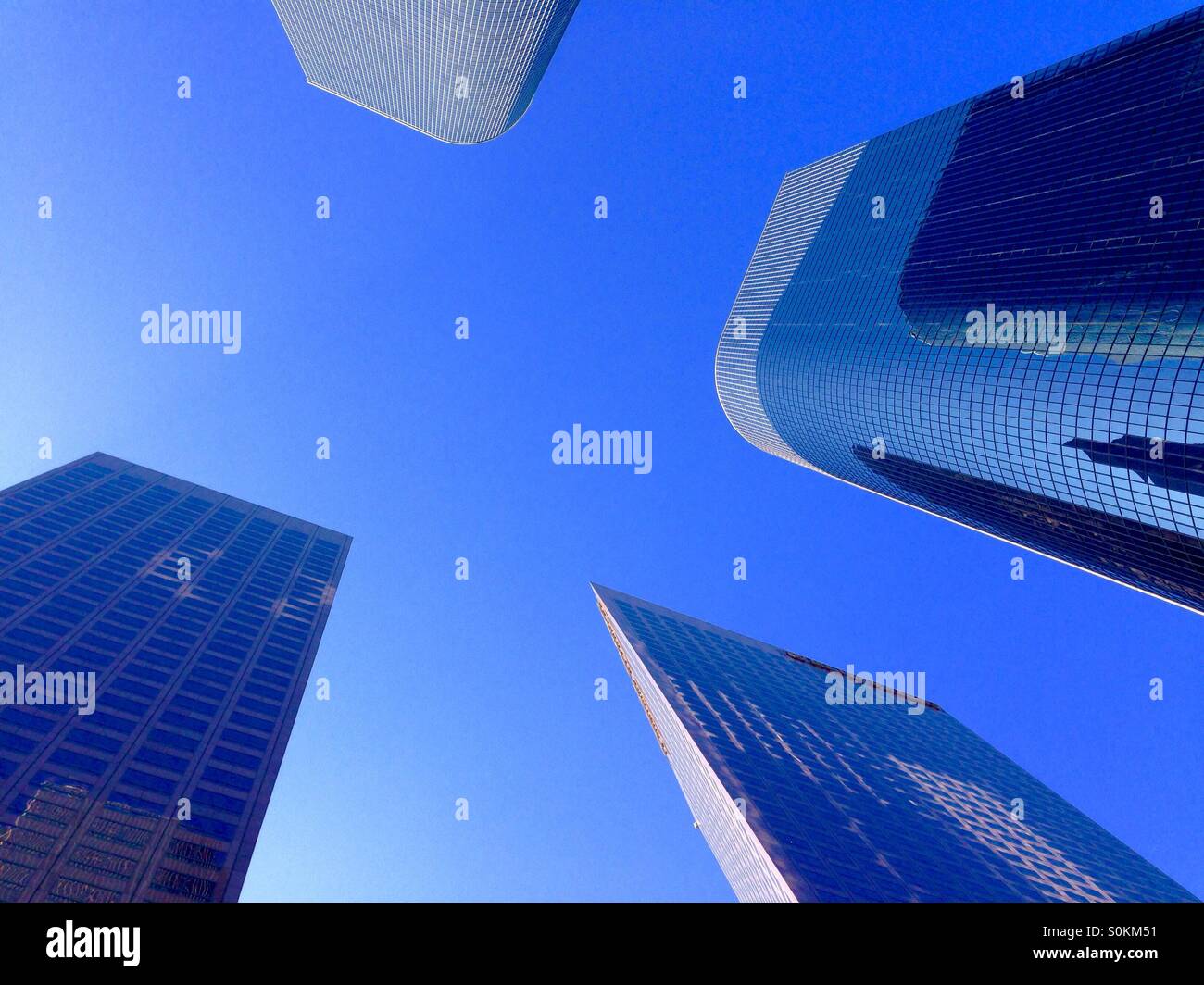 Los Angeles Downtown grattacieli - Immagine stock catturata con smartphone