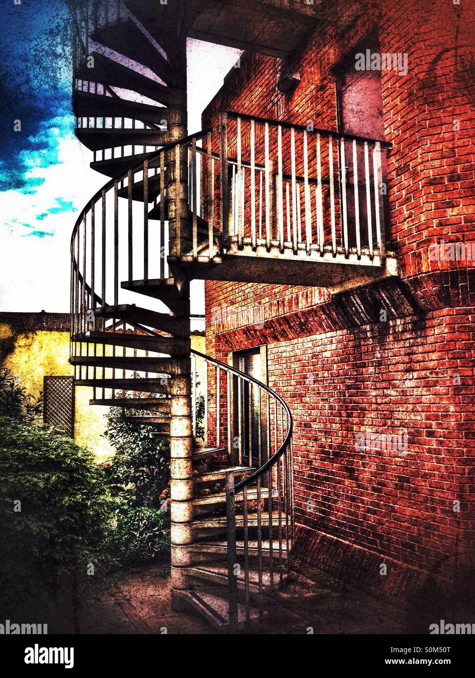 Scala a spirale Foto Stock