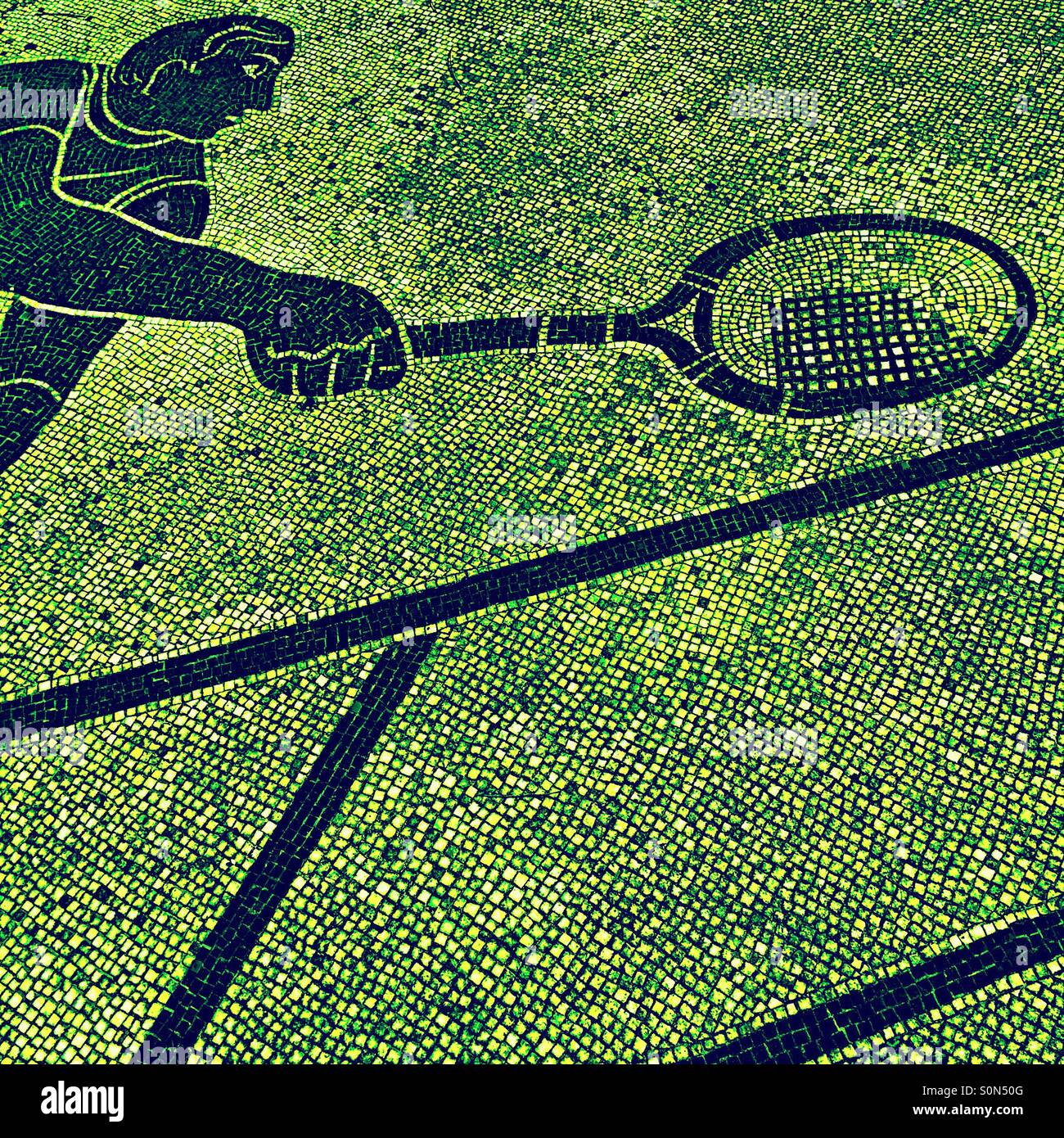 Erba campi da tennis Foto Stock