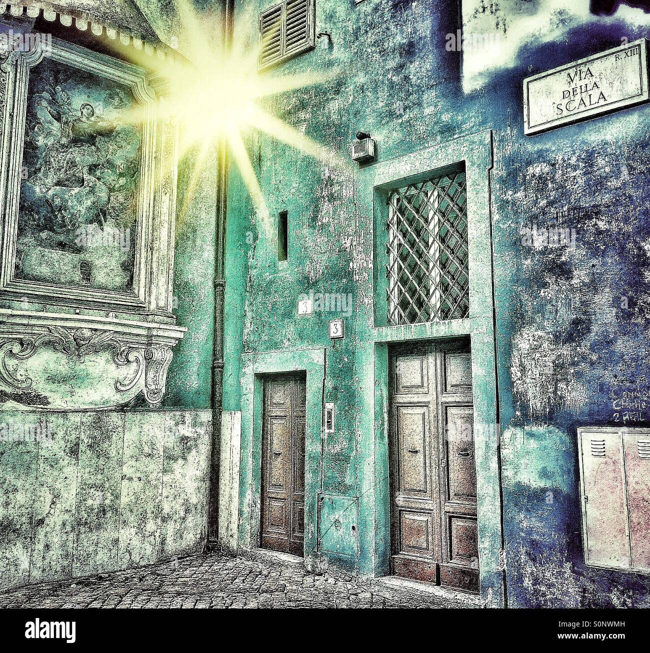 Arte di Trastevere - Immagine stock catturata con smartphone