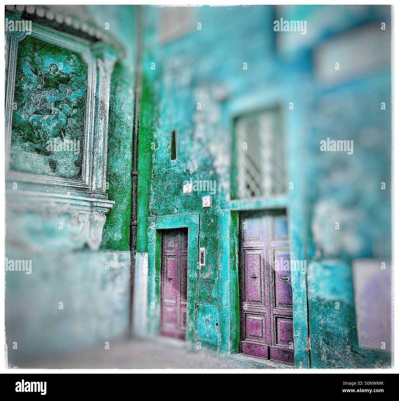 Angolo di Roma la sfocatura - Immagine stock catturata con smartphone