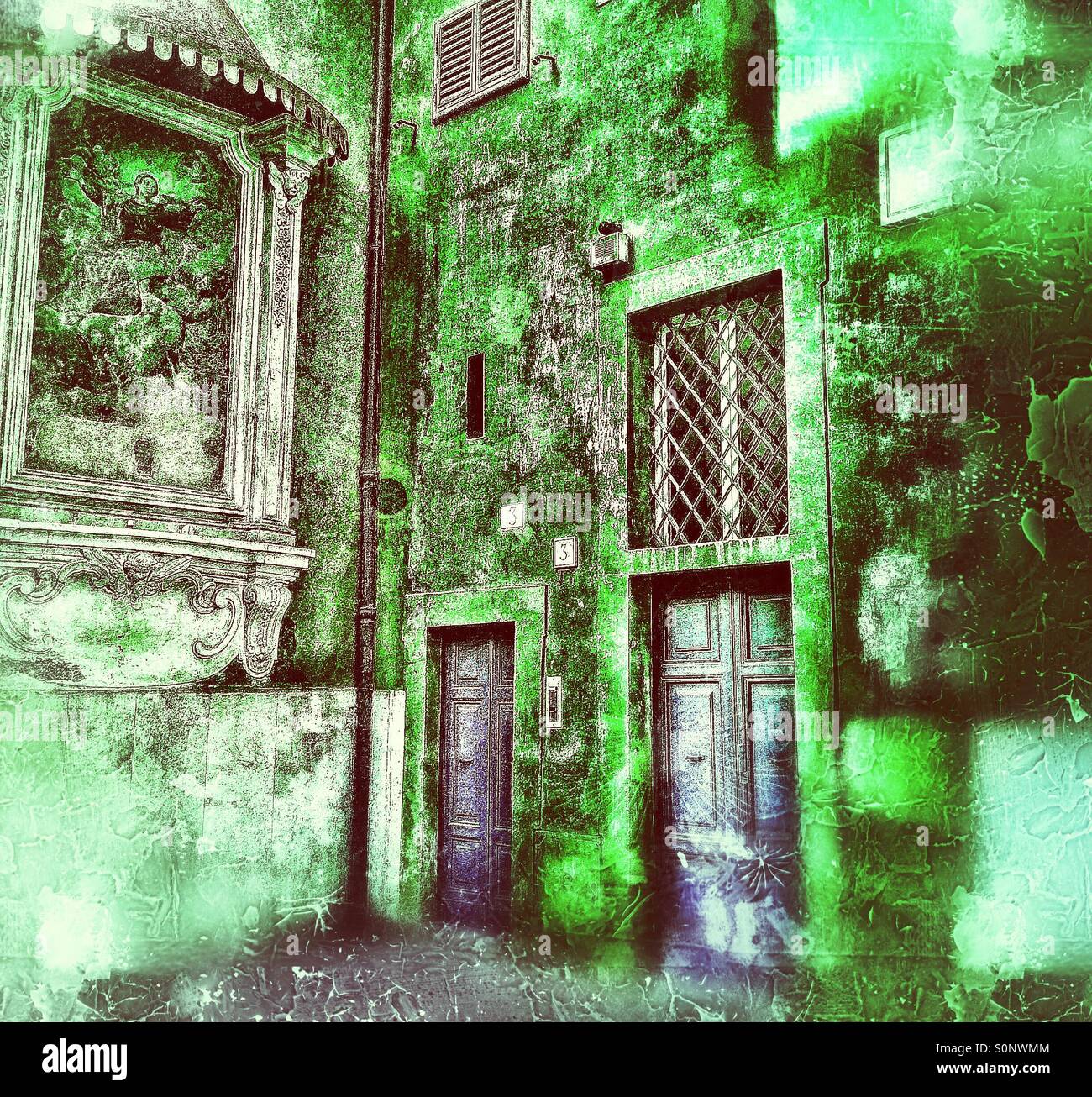 Verde angolo di Trastevere - Immagine stock catturata con smartphone