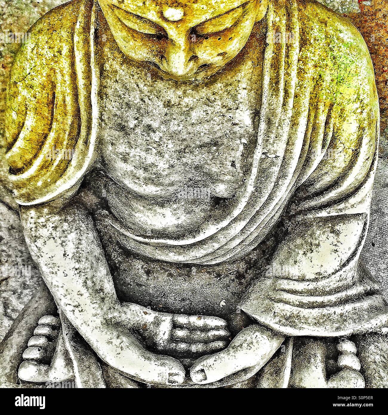 Calma di Buddha - Immagine stock catturata con smartphone