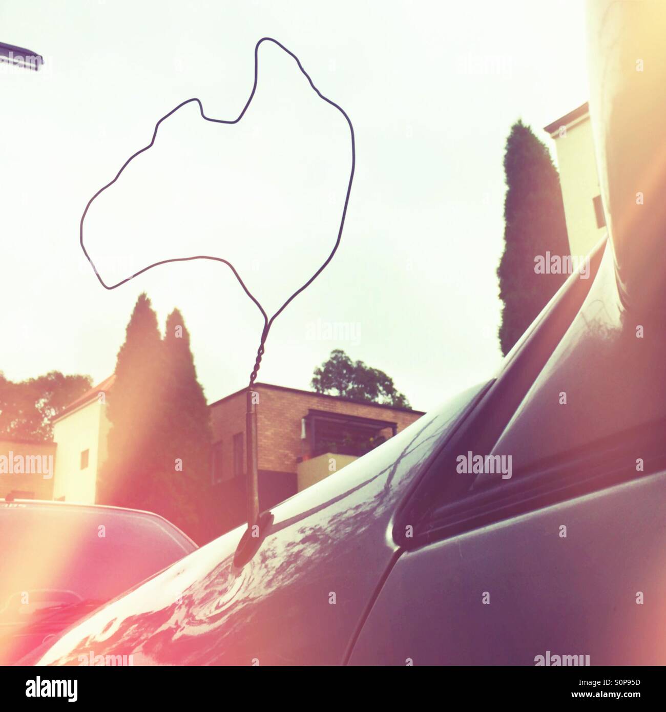 Australia a forma di antenna per auto - Immagine stock catturata con smartphone