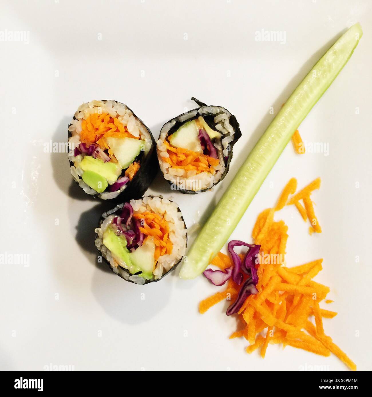 Vegan nori rotoli - Immagine stock catturata con smartphone