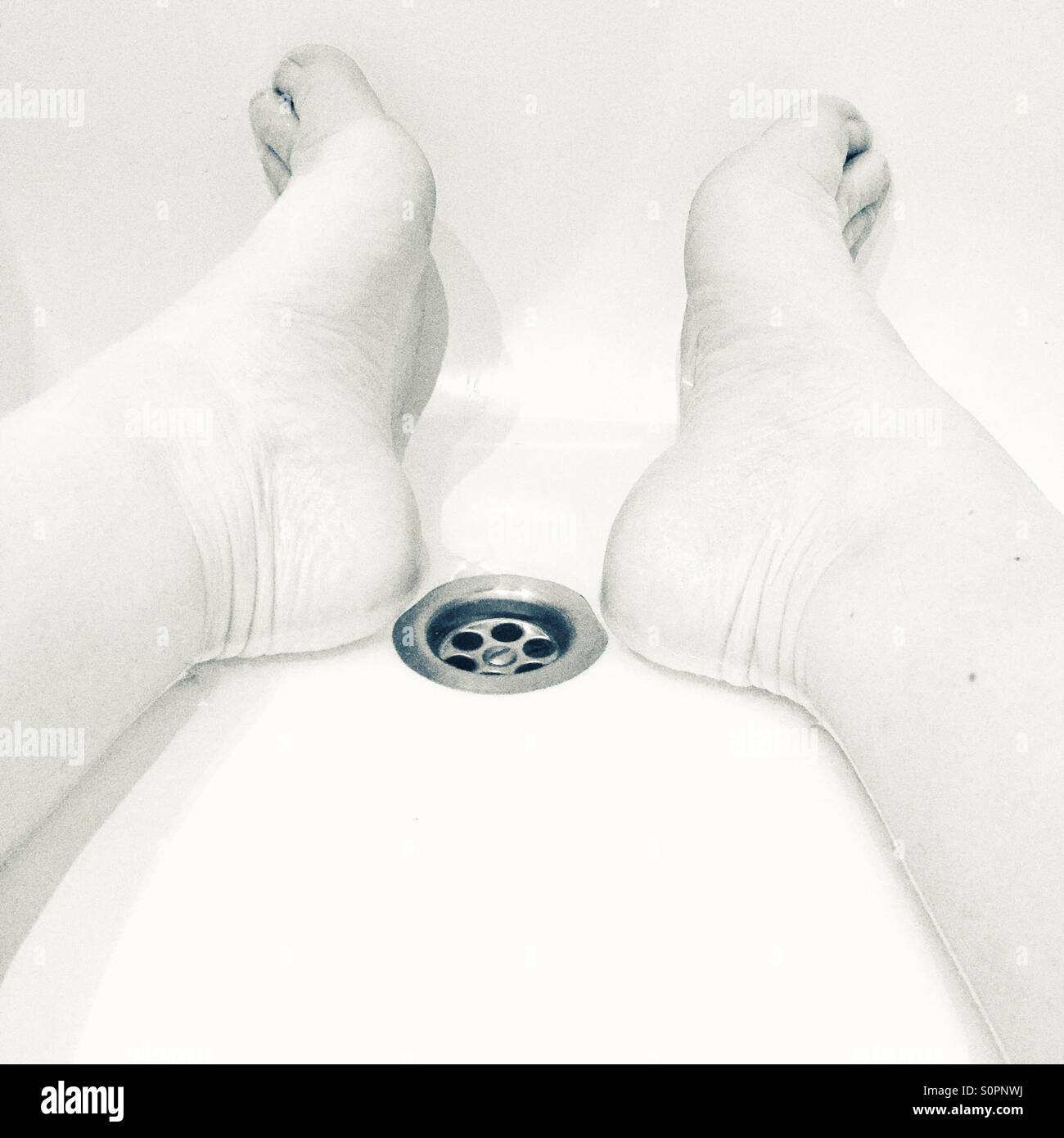 Dopo il bagno - Immagine stock catturata con smartphone