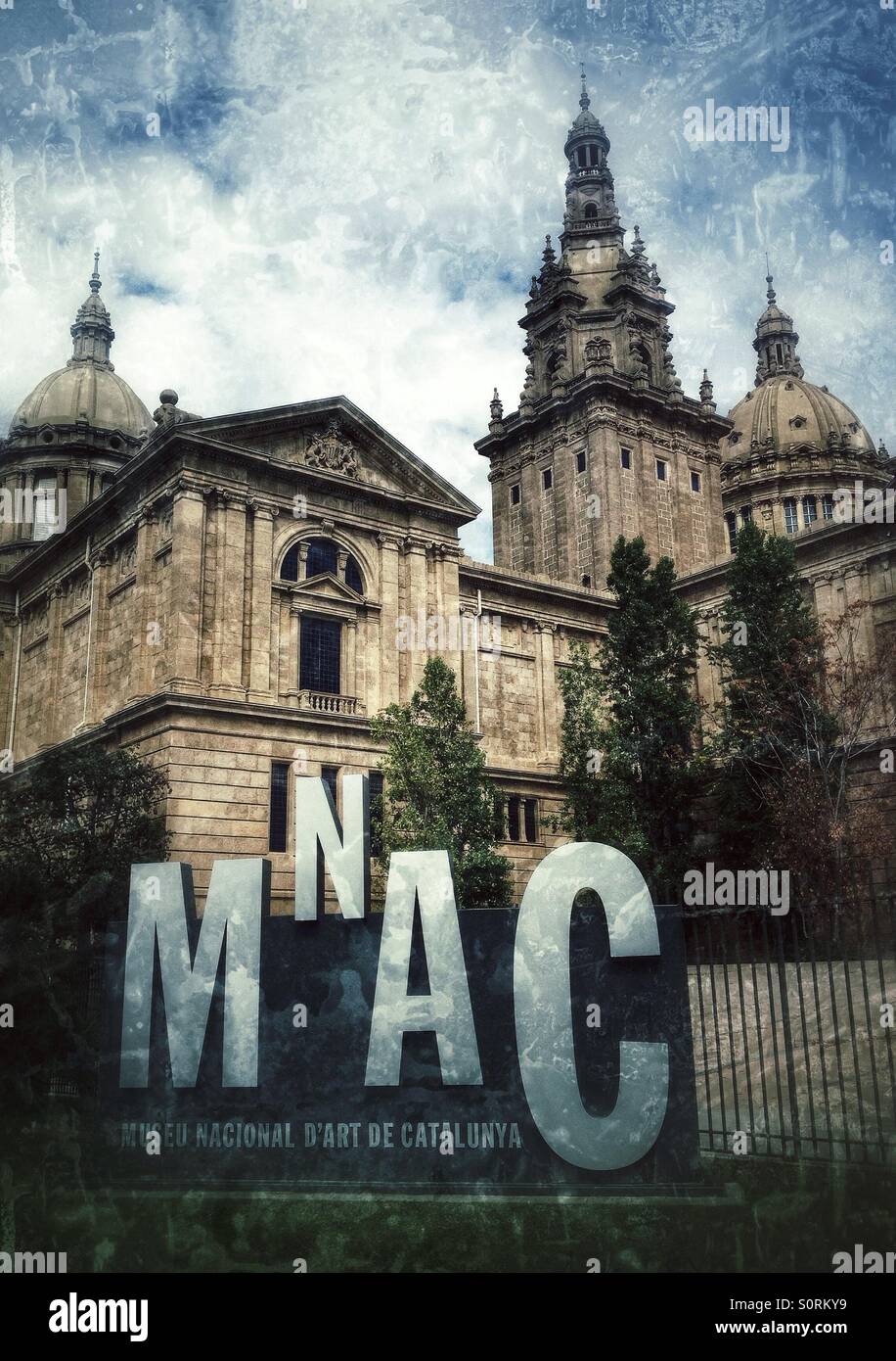 MNAC (Museo Nazionale d'Arte della Catalogna) a Barcellona Foto Stock