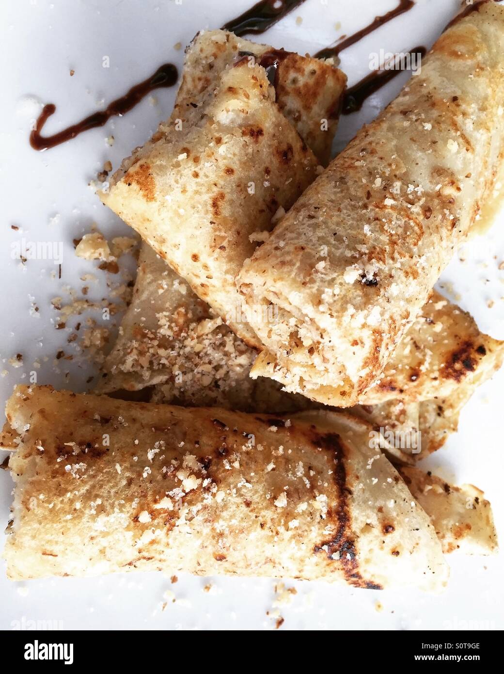 Frittelle di cioccolato e noci Foto Stock