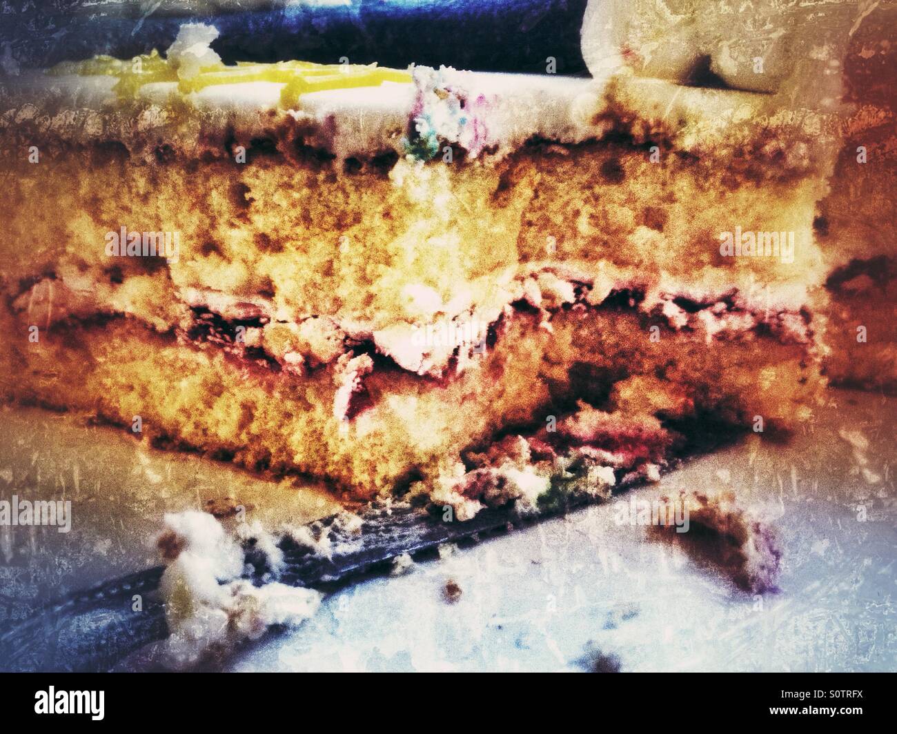 Torta di compleanno - Immagine stock catturata con smartphone