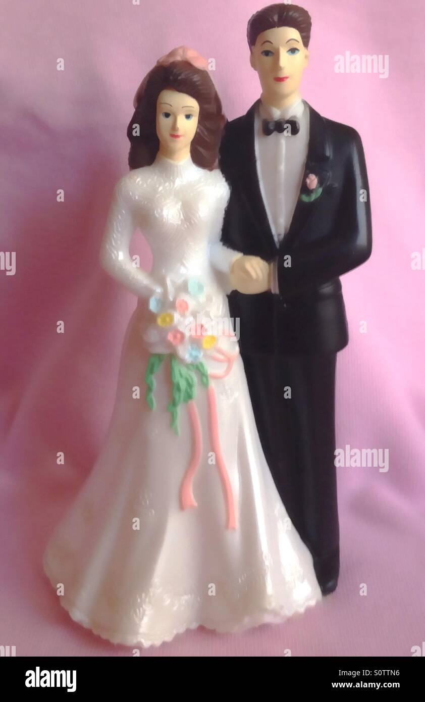 Wedding paar figure Foto Stock