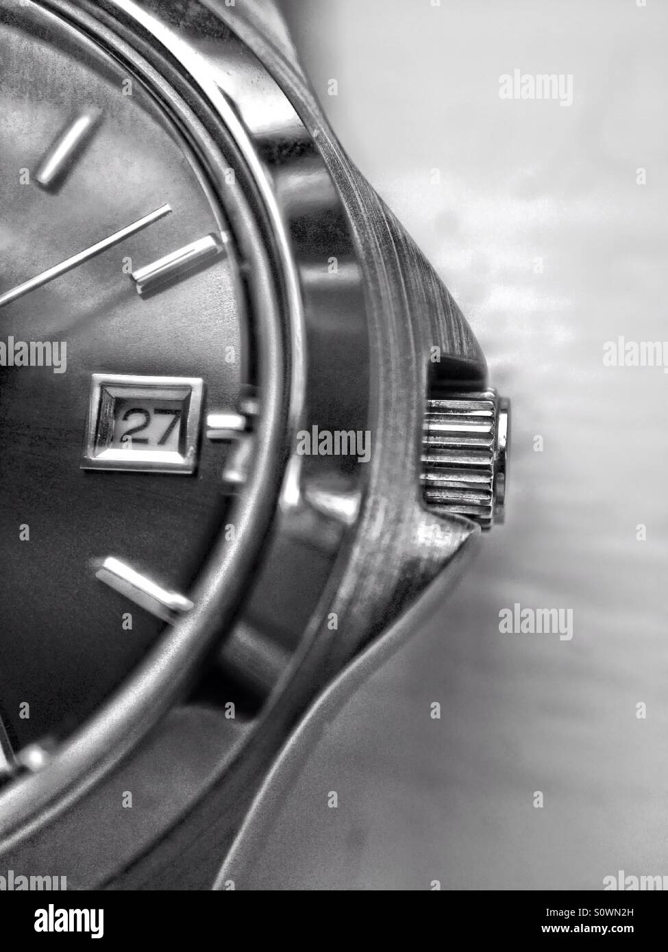 Close up di un quadrante di orologio - Immagine stock catturata con smartphone