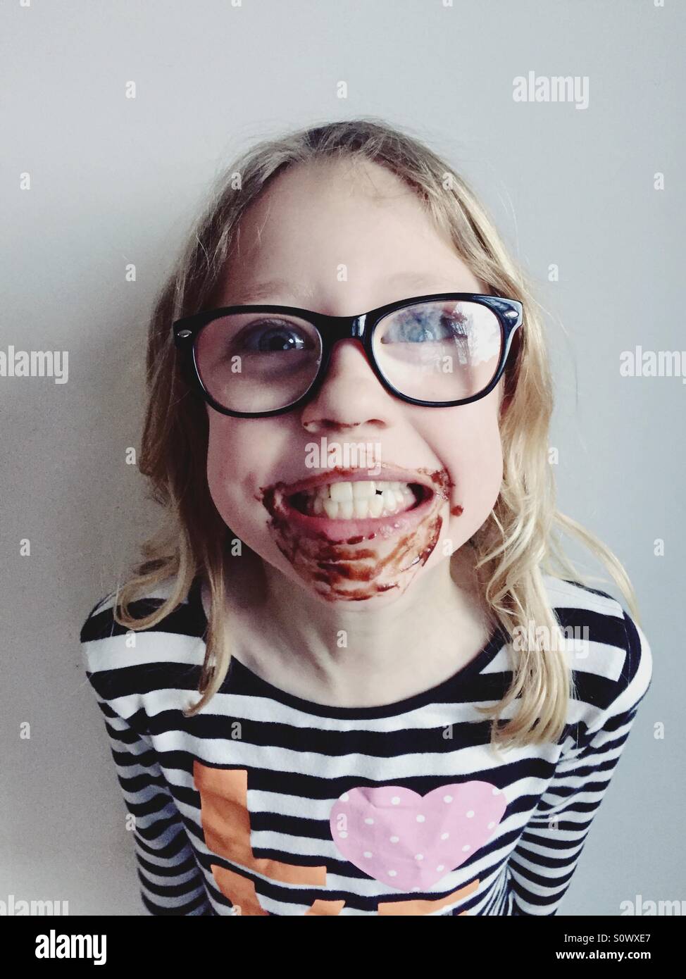 Bocca al cioccolato - Immagine stock catturata con smartphone