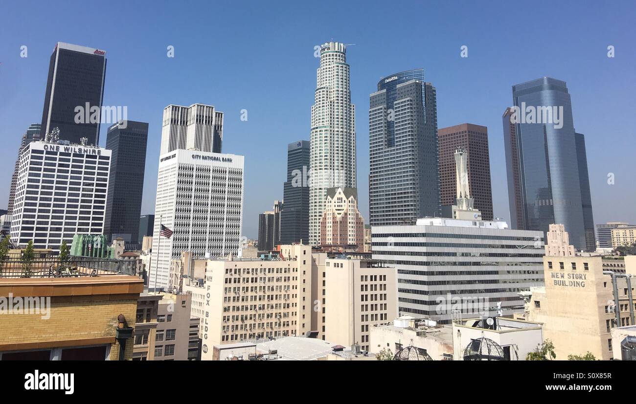 Il centro cittadino di Los Angeles skyline - Immagine stock catturata con smartphone