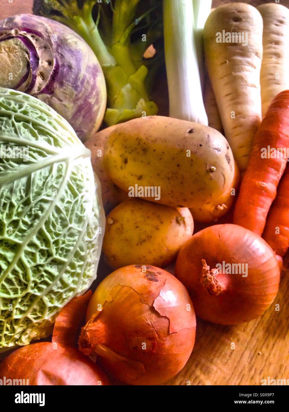 Selezione di verdure fresche - Immagine stock catturata con smartphone